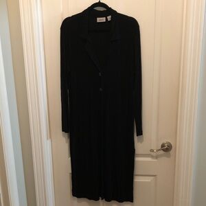 Chico's travelers Black Button-Up Long Cardigan